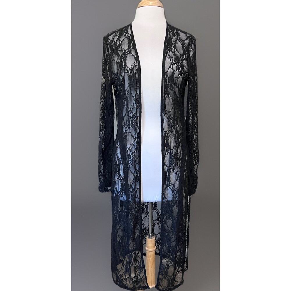 Blak Atelier Duster Womens S Full Lace Witchy Whimsigoth Sexy Coquette Nylon